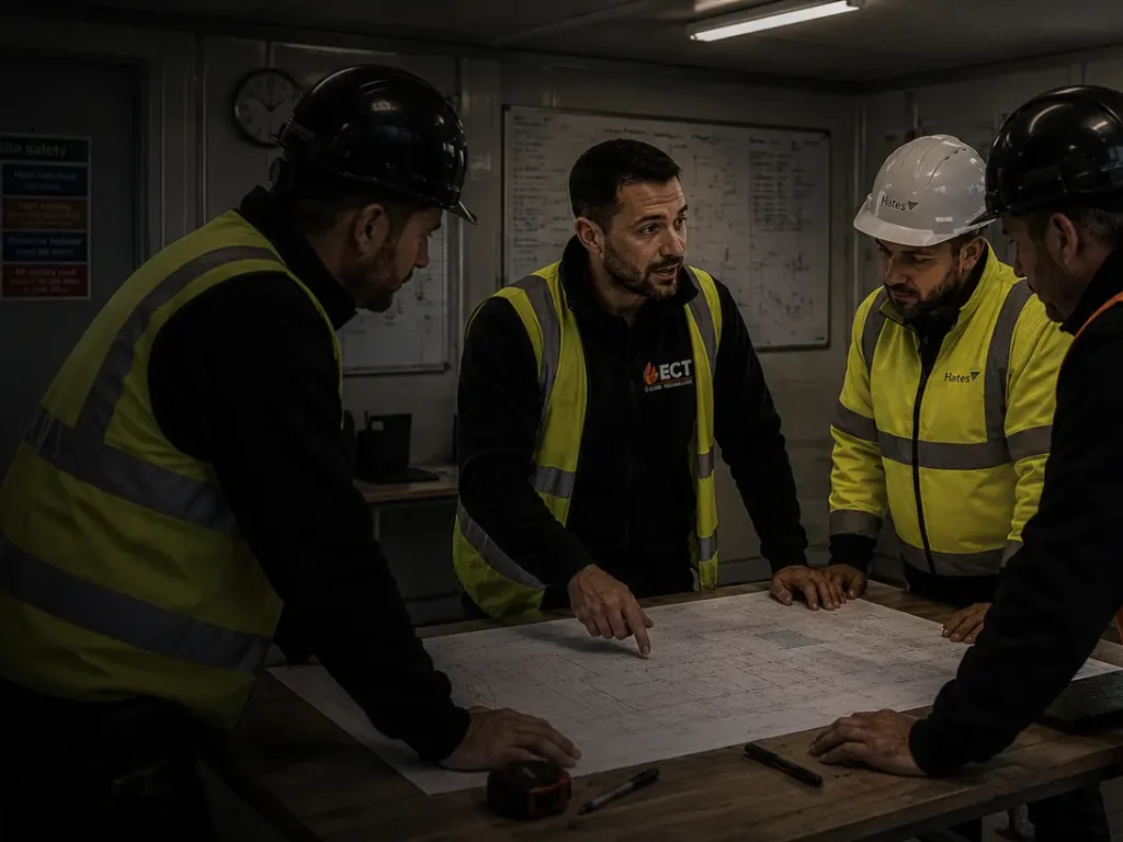 Construction Site Team Meeting